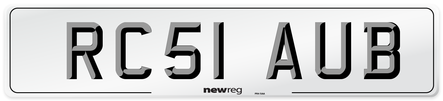 RC51 AUB Number Plate from New Reg